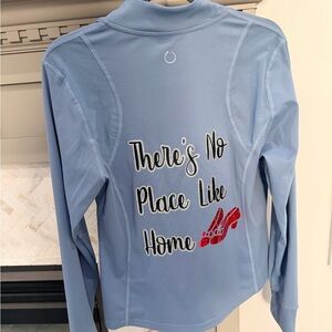 Blue Jacket with “There’s No Place Like Home” and ruby slippers + free patches